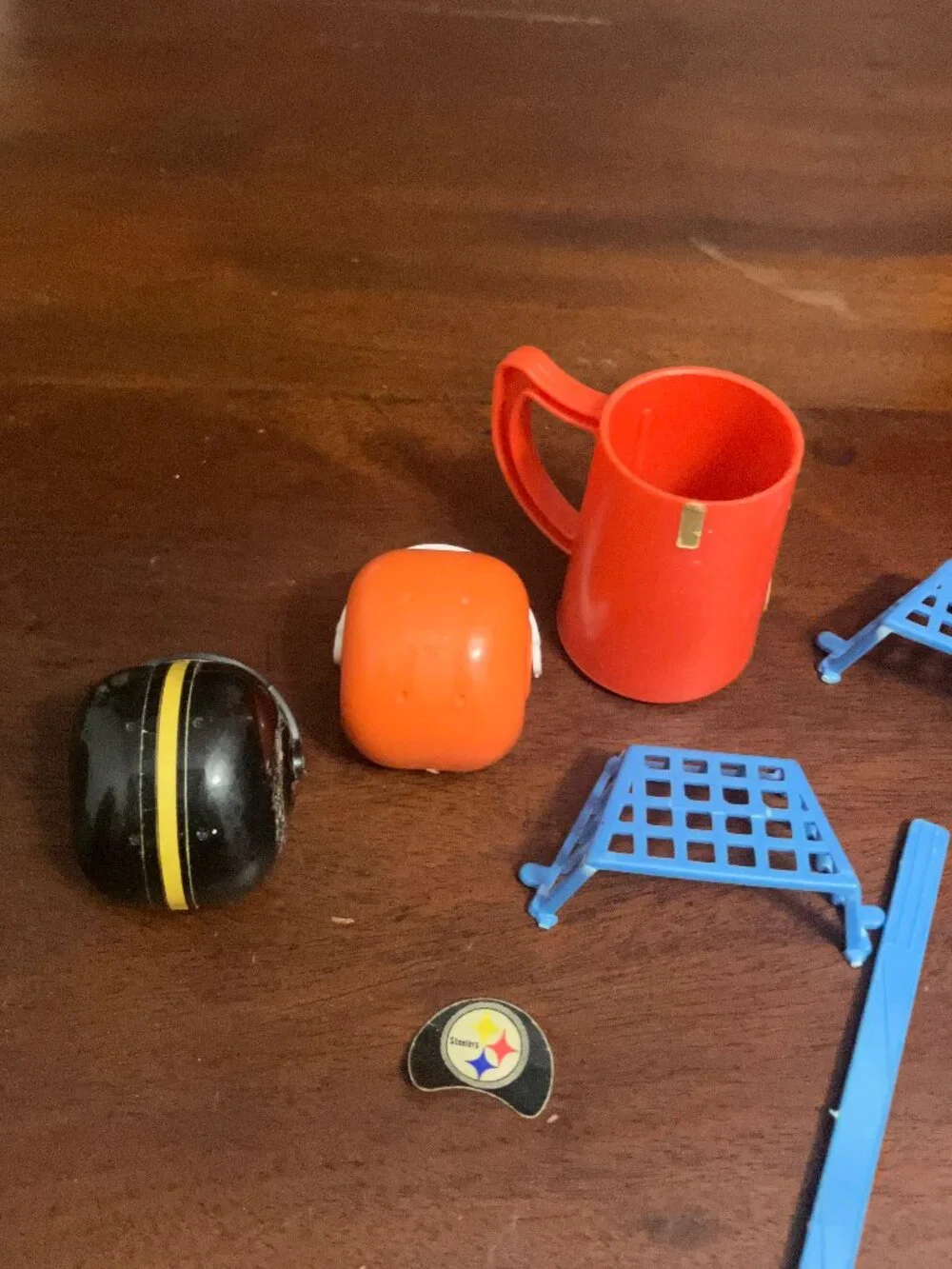 Lot of Vintage Plastic Sports-Themed Cake / Cupcake Toppers or Toy Parts